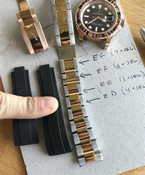 resizing rolex bracelet|Rolex oysterflex strap size chart.